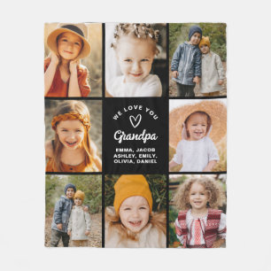 We houden van je Opa Handgeschreven 8 Instagram Fo Fleece Deken