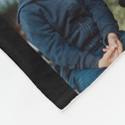 We houden van je, opa | Heart Photo Collage Fleece Deken (Hoek)