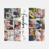 We houden van je, opa | Heart Photo Collage Fleece Deken (Voorkant (Horizontaal))