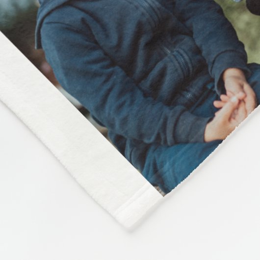 We houden van je, opa | Heart Photo Collage Fleece Deken (Hoek)