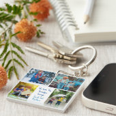 We houden van je Opa Kleinkinderen Fotocollage Sleutelhanger (Voorkant Rechts)