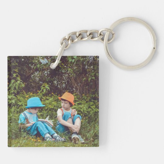 We houden van je Opa Kleinkinderen Fotocollage Sleutelhanger (Achterkant)