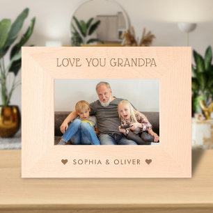 We houden van je Opa, kleinkinderen Naam Foto Gegraveerde Lijstjes