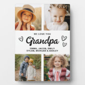 We houden van je Opa Moderne Fotocollage Fotoplaat (voorkant)