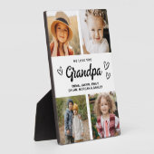 We houden van je Opa Moderne Fotocollage Fotoplaat (Zijkant)