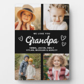 We houden van je Opa Moderne Fotocollage Fotoplaat (voorkant)