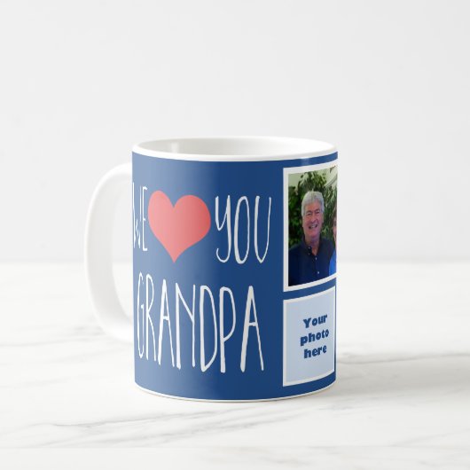 We houden van je opa multi-foto mok (Voorkant links)