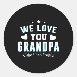 We houden van je Opa Opa Ronde Sticker