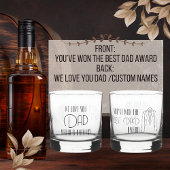 We houden van je, pap, beste pap award winnaar whisky glas