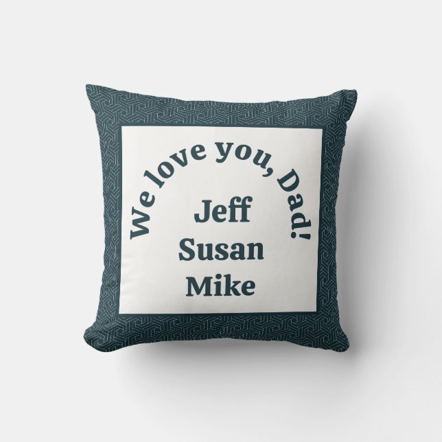 We houden van je, pap! kussen (Voorkant)