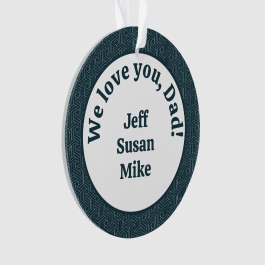 We houden van je, pap! ornament (voorkant)