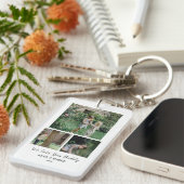 We houden van je papa, aangepaste 3 foto Sleutelha Sleutelhanger (Voorkant Rechts)