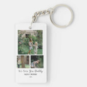 We houden van je papa, aangepaste 3 foto Sleutelha Sleutelhanger (achterkant)