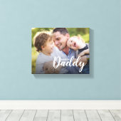 We houden van je papa Aangepaste foto Canvas Afdruk (Insitu (Houten vloer))