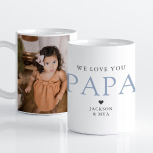 We houden van je Papa Elegant Foto Mok