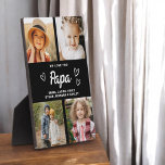 We houden van je Papa Familie Moderne Fotocollage Fotoplaat<br><div class="desc">De Papa We Love You Heart Modern Photo Collage Plaque is een ontroerend en gepersonaliseerd geschenk dat je liefde voor je grootvader laat zien. Deze prachtig ontworpen plaquette is voorzien van een hartvormige fotocollage, zodat u uw favoriete familie afbeeldingen toe te voegen in een moderne en stijlvolle lay-out. De oprechte...</div>