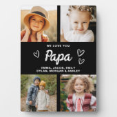We houden van je Papa Familie Moderne Fotocollage Fotoplaat (voorkant)