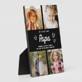 We houden van je Papa Familie Moderne Fotocollage Fotoplaat (Zijkant)