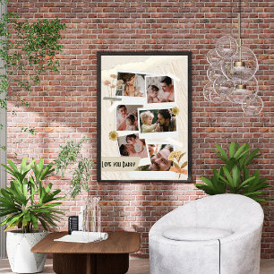 We houden van je papa Foto Collage Afdruk