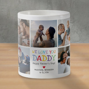 We houden van je papa Foto Collage Coffee Mok