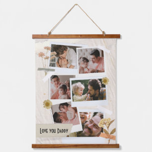 We houden van je papa Foto Collage Hangend Wandkleed