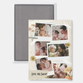 We houden van je papa Foto Collage Magneet (Voorkant / Achterkant)