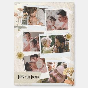 We houden van je papa Foto Collage Magneet
