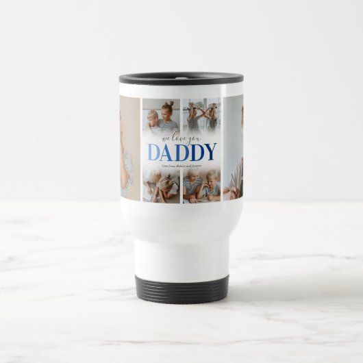 We houden van je papa Foto Collage Reisbeker (Center)
