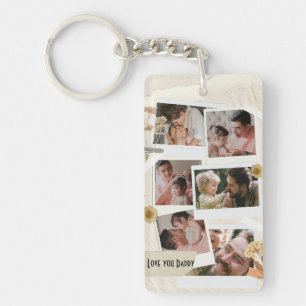 We houden van je papa Foto Collage Sleutelhanger
