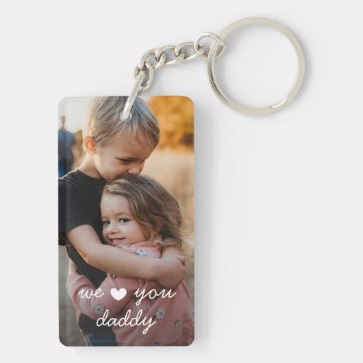 We houden van je papa foto sleutelhanger (achterkant)