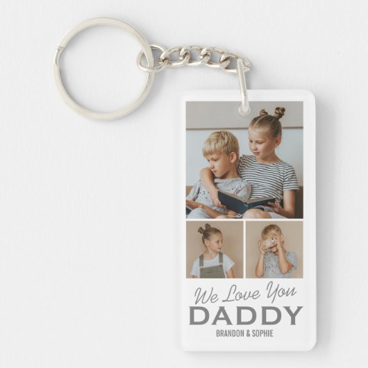 We houden van je papa Foto Sleutelhanger (Voorkant)