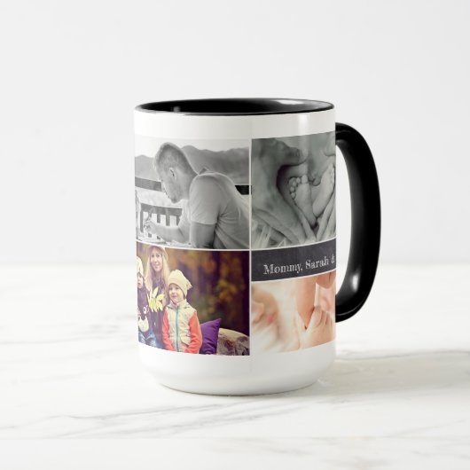 We houden van je Papa  Fotocollage Mok (Voorkant rechts)