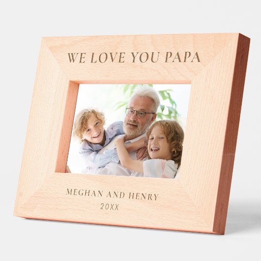 We houden van je Papa gepersonaliseerde foto Lijst Gegraveerde Lijstjes