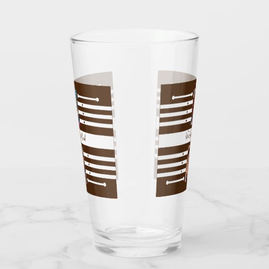 We houden van je Papa kinder foto's bruin bier Glas (Rechts)