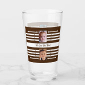 We houden van je Papa kinder foto's bruin bier Glas (Voorkant)
