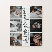 We houden van je papa Modern 6 Foto Collage vaders Legpuzzel (Verticaal)