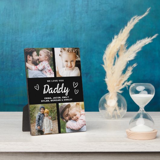 We houden van je, papa, moderne fotocollage fotoplaat (Zijkant)