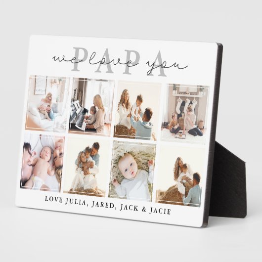 We houden van je, Papa Plaque Fotoplaat (Zijkant)