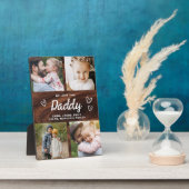 We houden van je papa rustieke houten fotocollage fotoplaat (Zijkant)