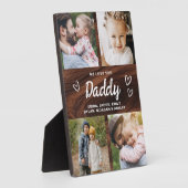 We houden van je papa rustieke houten fotocollage fotoplaat (Zijkant)