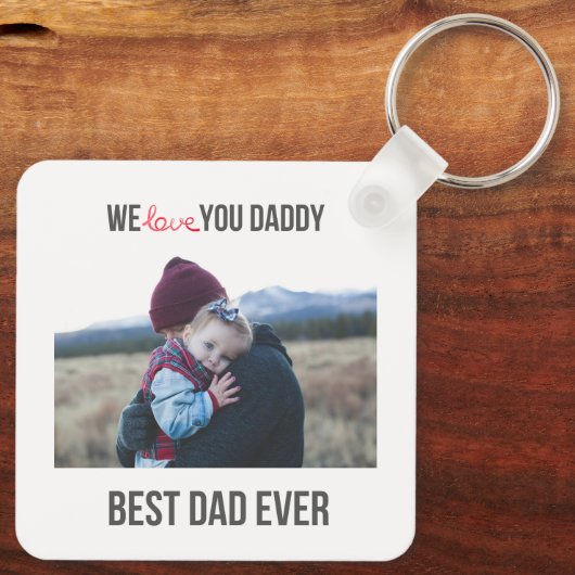 WE HOUDEN VAN JE PAPA SLEUTELHANGER 2 FOTO CUSTOM