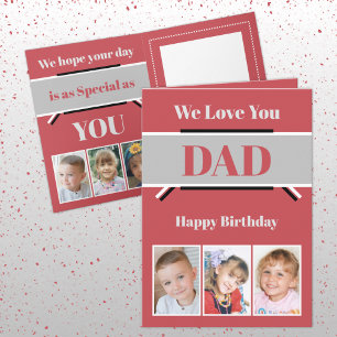 We houden van je Papa voeg 6 foto's grijs rood ver Kaart