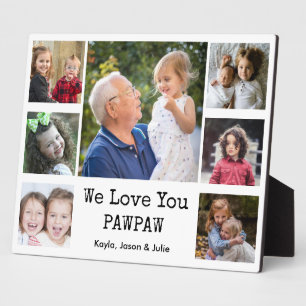 We houden van je Pawpaw Grandchildren 7 Foto Colla Fotoplaat