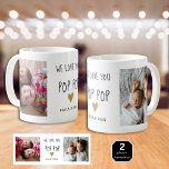 We houden van je Pop Pop 2 Photo Collage Opa Koffiemok<br><div class="desc">Geef uit hoeveel je van je opa houdt met affectie.Een foto-mok met schattige afbeeldingen zal zijn hart vol geluk vullen.</div>