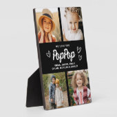 We houden van je PopPop Opa Fotocollage Fotoplaat (Zijkant)