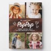 We houden van je PopPop Rustic Wood Fotocollage Fotoplaat (voorkant)