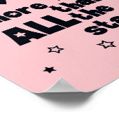 We houden van je roze meisje Typografische Nursery Poster (Hoek)