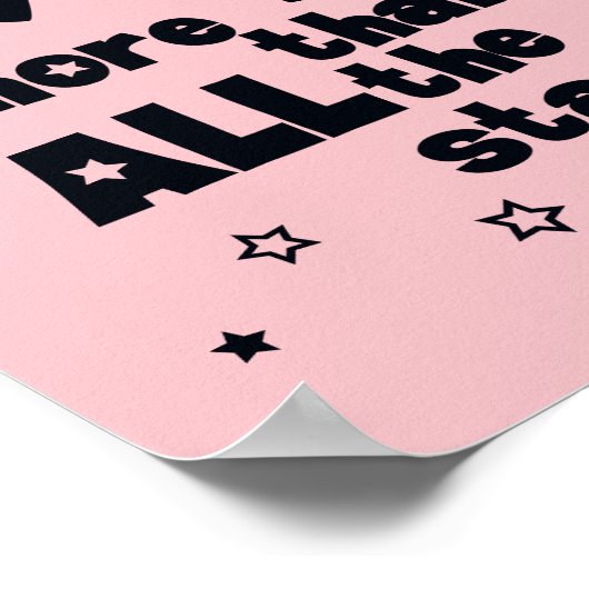 We houden van je roze meisje Typografische Nursery Poster (Hoek)