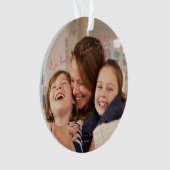 We houden van je tante foto's handgeschreven moder ornament (voorkant)