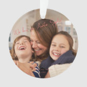 We houden van je tante foto's handgeschreven moder ornament (voorkant)